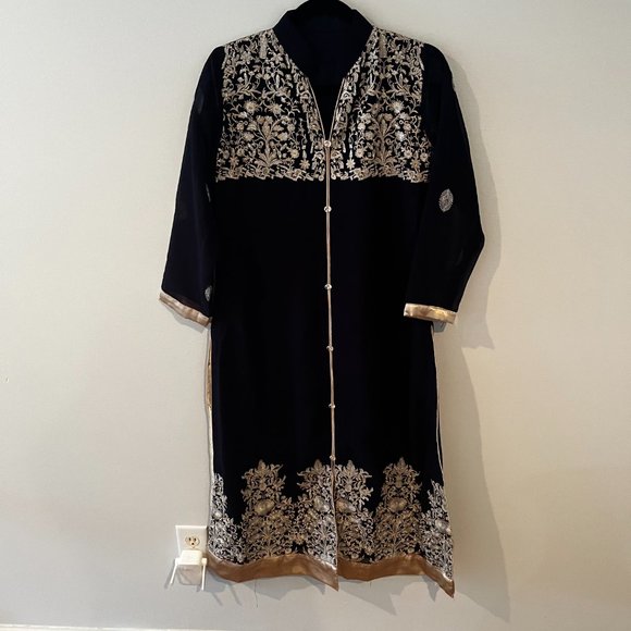 Indian tradition Salwar Kameex suit set , in Dark Blue, size 40 - Picture 7 of 10